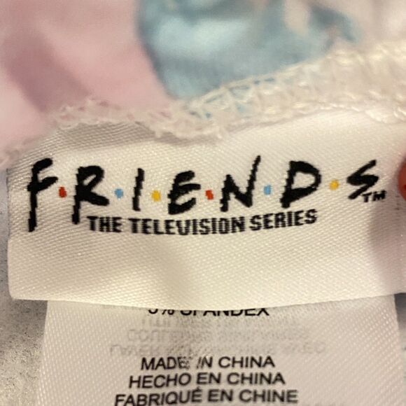 FRIENDS TV Show P.Jammy Whimsey 2-pc PJ Set Pink Tie Dye Fleece Spandex NWT Lg - Picture 12 of 16